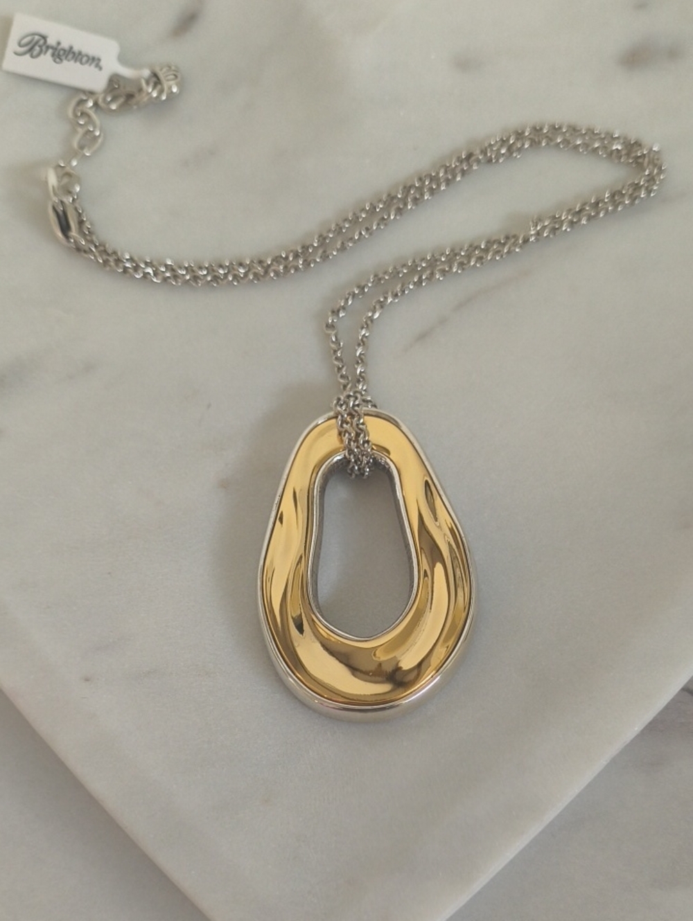 Brighton Two-tone Pendant Necklace💛🤍